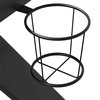 Gamingbureau met K-vormige poten 90x60x75 cm zwart