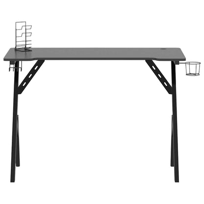 Gaming desk with Y-shaped legs 110x60x75 cm black