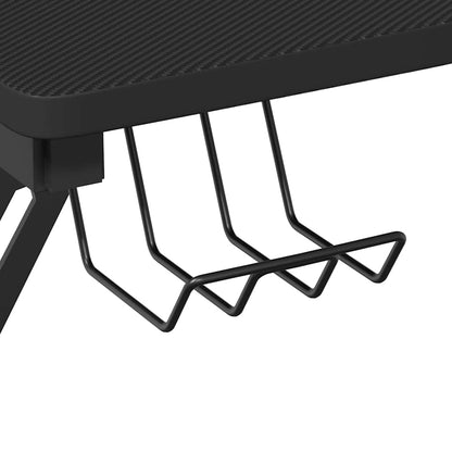 Gaming desk with Y-shaped legs 110x60x75 cm black