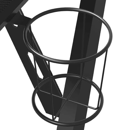 Gaming desk with Y-shaped legs 110x60x75 cm black