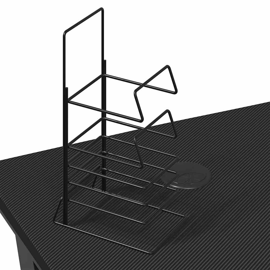 Gaming desk with Y-shaped legs 110x60x75 cm black