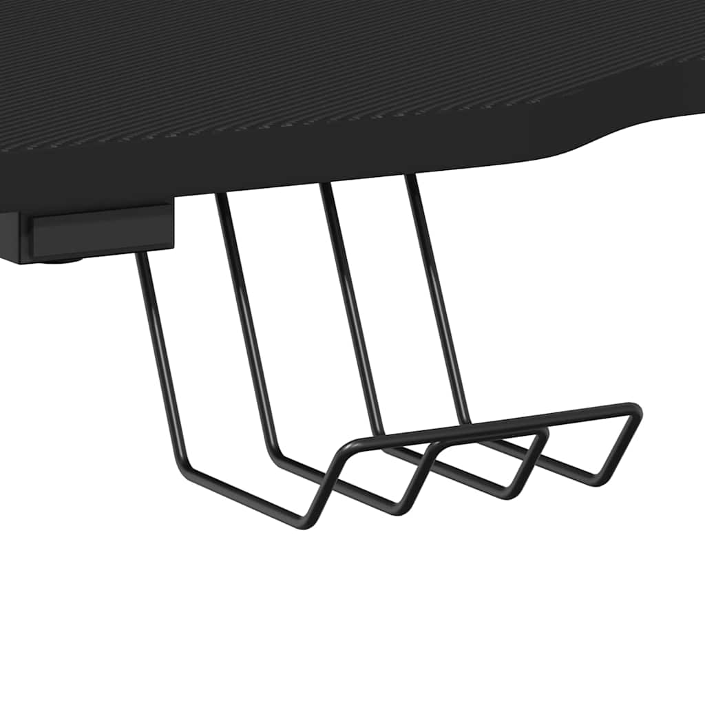 Gaming desk with ZZ-shaped legs 90x60x75 cm black