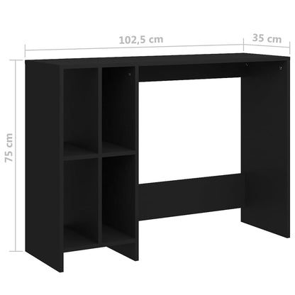 Desk 102.5x35x75 cm chipboard black