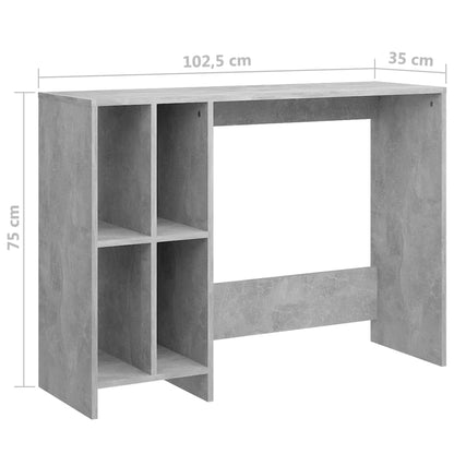 Desk 102.5x35x75 cm chipboard concrete gray