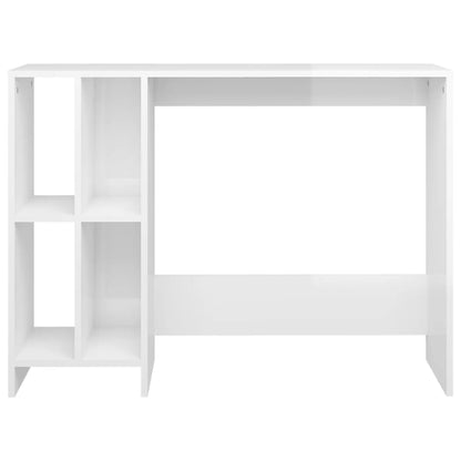 Desk 102.5x35x75 cm chipboard high-gloss white