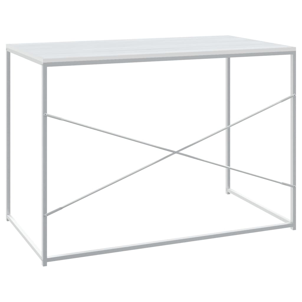 Computerbureau 110x60x70 cm bewerkt hout wit