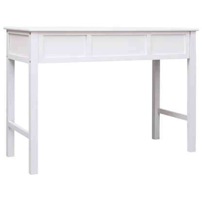 Bureau 108x45x76 cm massief paulowniahout wit