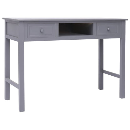 Desk 108x45x76 cm solid paulownia wood grey