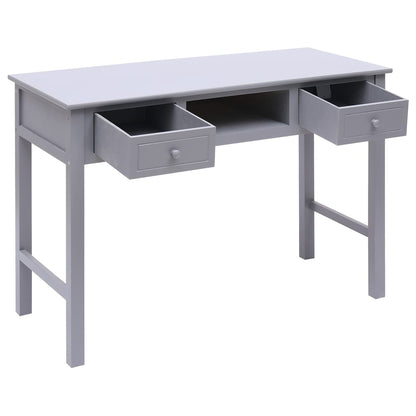 Desk 108x45x76 cm solid paulownia wood grey