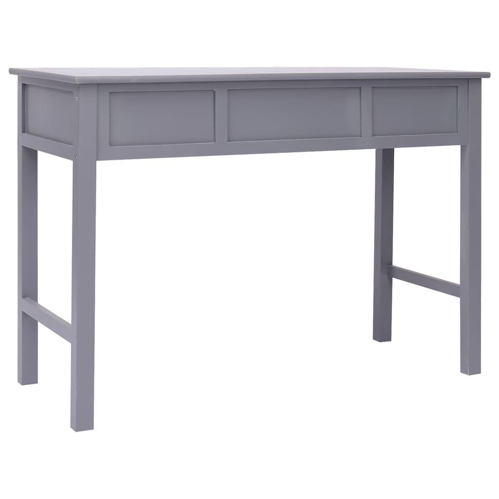 Desk 108x45x76 cm solid paulownia wood grey