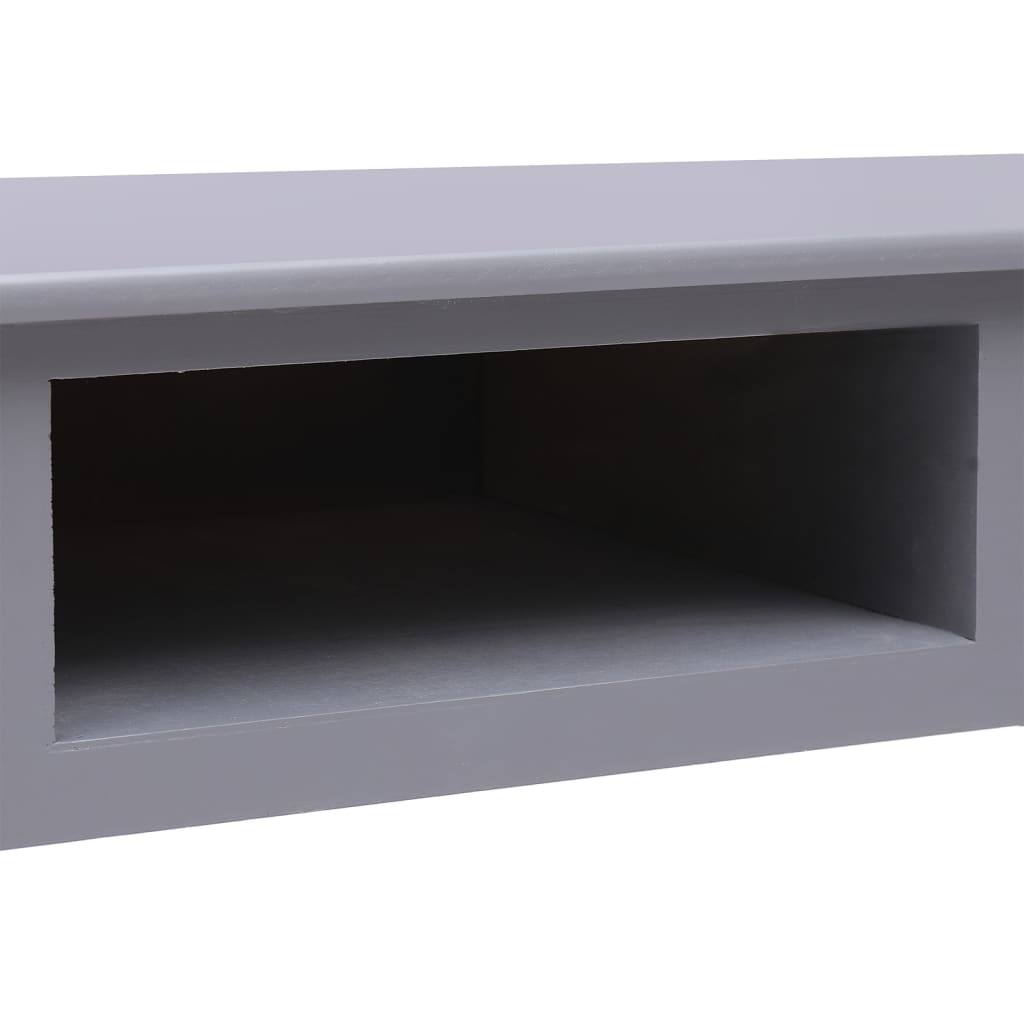 Desk 108x45x76 cm solid paulownia wood grey