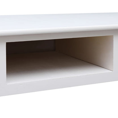 Bureau 108x45x76 cm massief paulowniahout wit