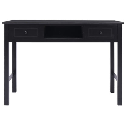 Desk 108x45x76 cm solid paulownia wood black