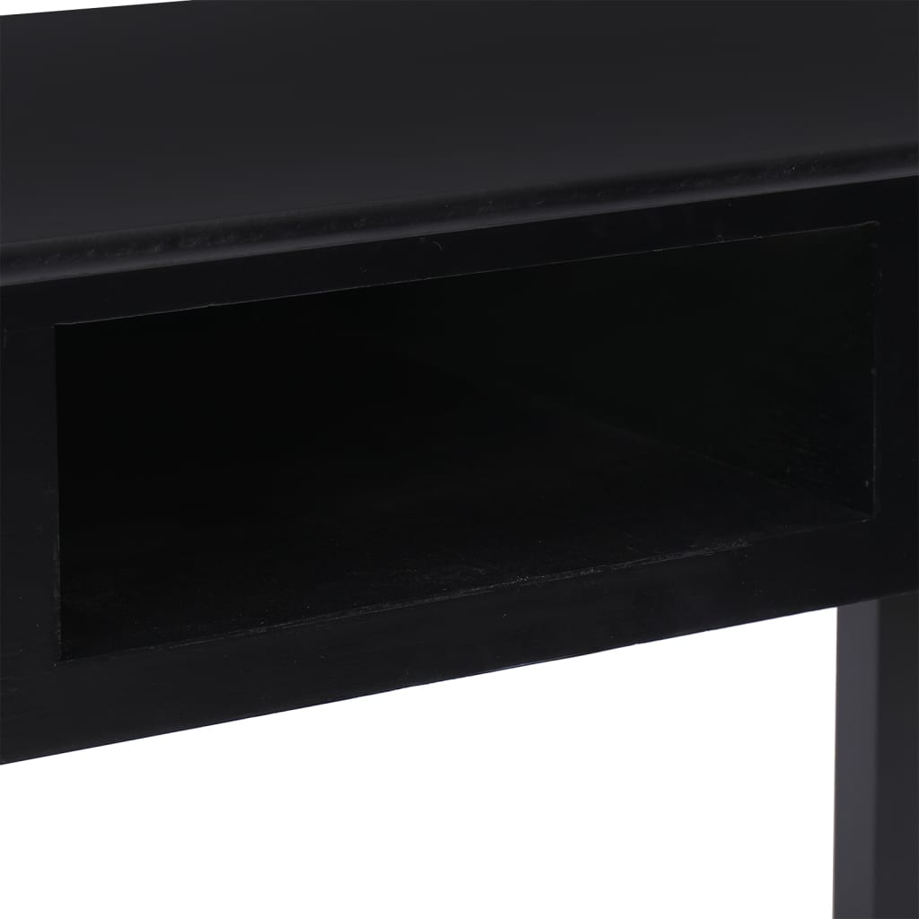 Desk 108x45x76 cm solid paulownia wood black