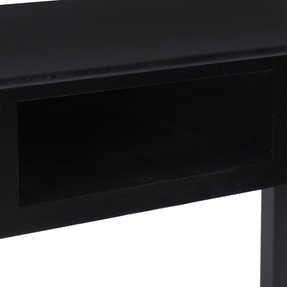 Desk 108x45x76 cm solid paulownia wood black