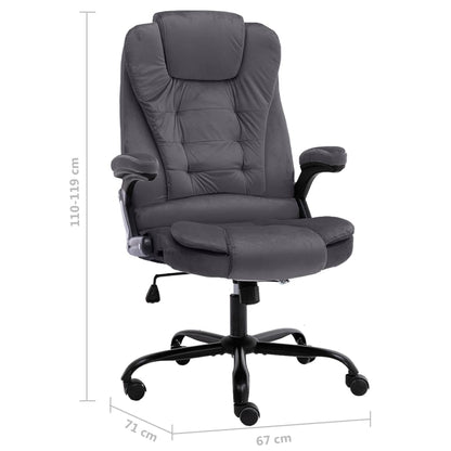 Kantoorstoel fluweel donkergrijs