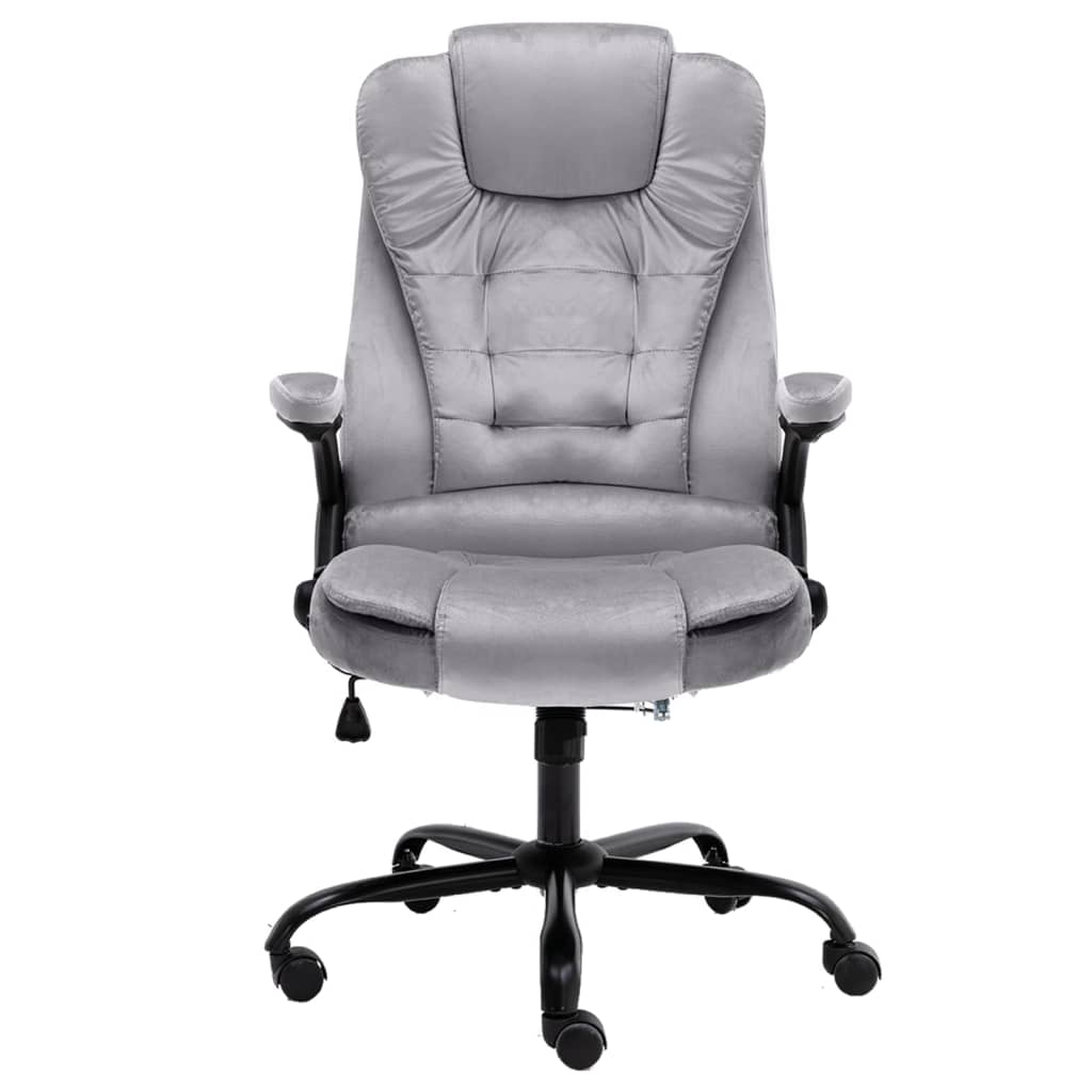 Kantoorstoel fluweel lichtgrijs