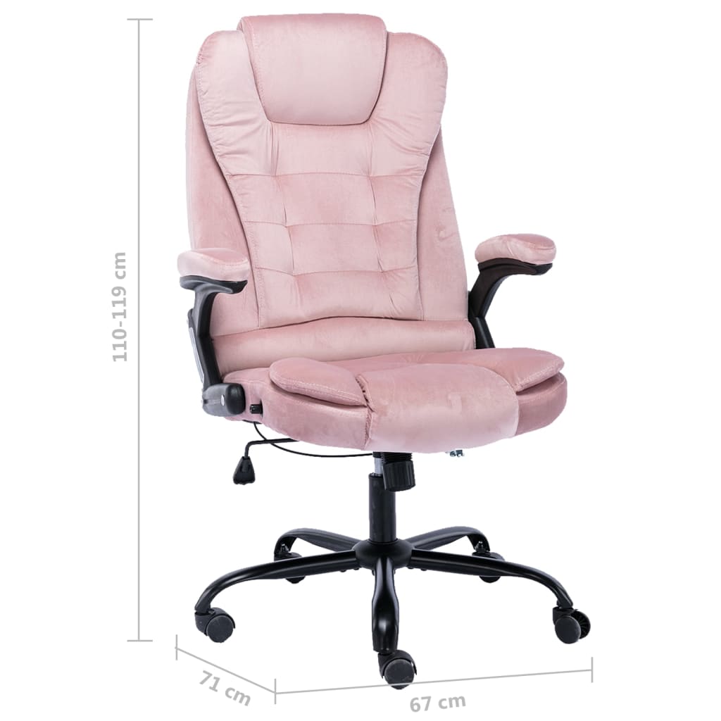 Office chair velvet pink