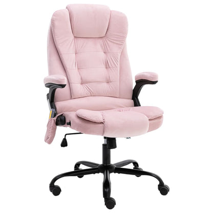 Massage office chair velvet pink