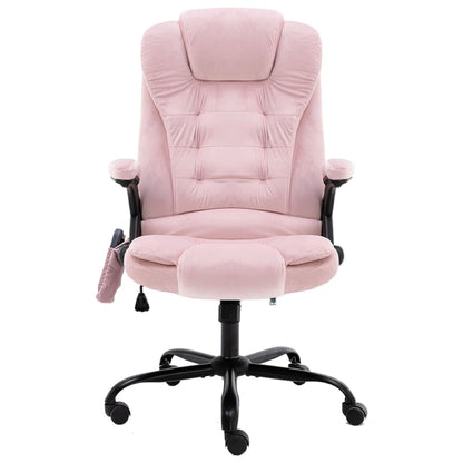 Massage office chair velvet pink