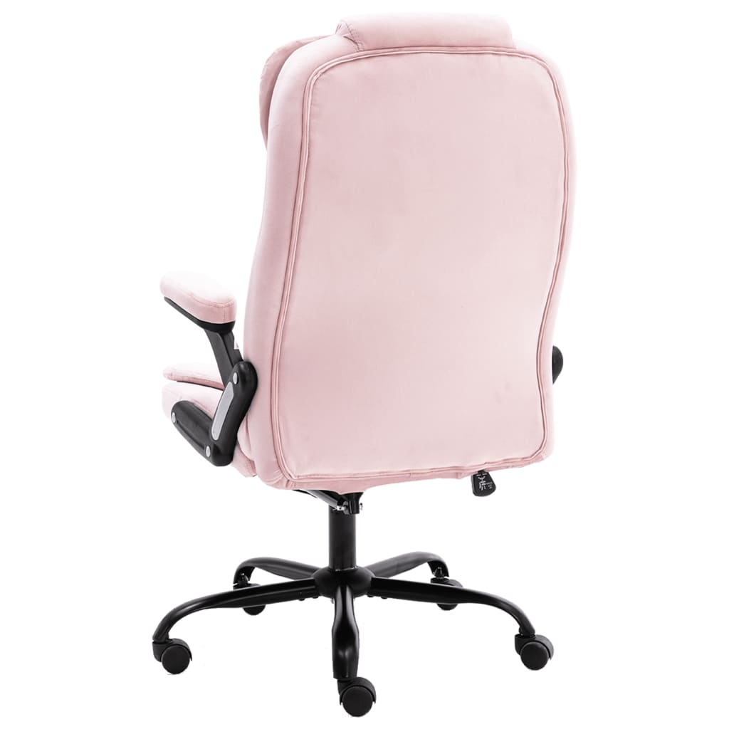 Massage office chair velvet pink