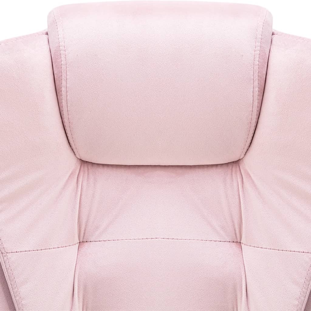 Massage office chair velvet pink