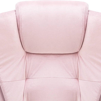 Massage office chair velvet pink