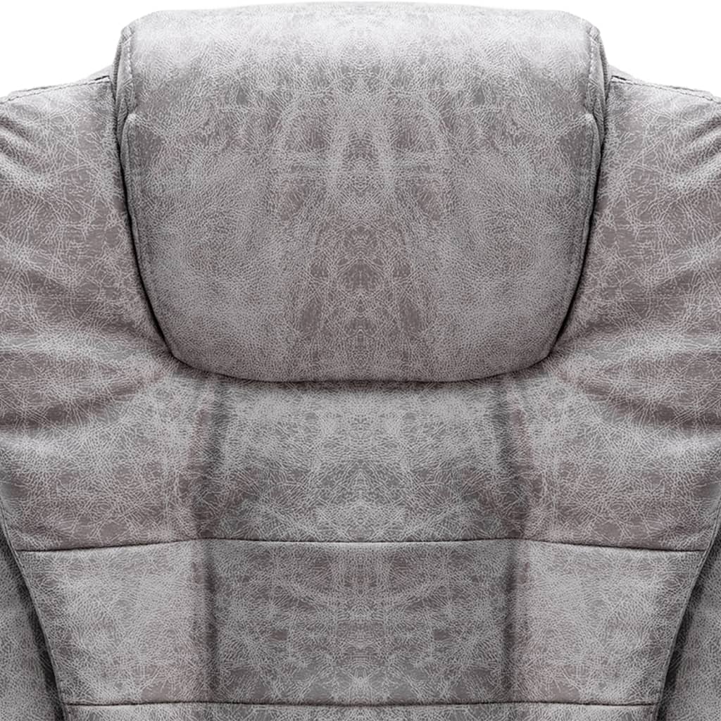 Kantoorstoel kunstsuède lichtgrijs