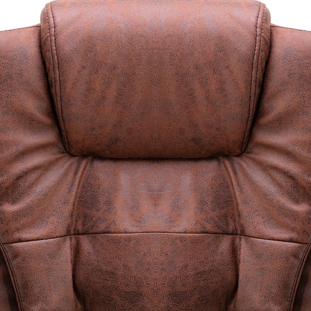 Kantoorstoel kunstsuède lichtbruin