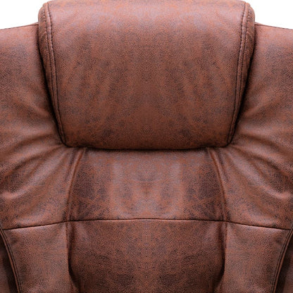 Kantoorstoel kunstsuède lichtbruin