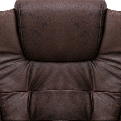 Kantoorstoel kunstsuède donkerbruin