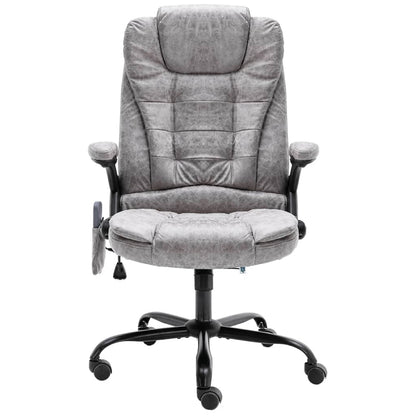 Massage office chair imitation suede light gray