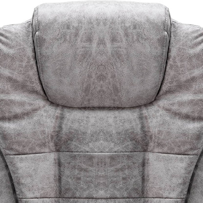 Massage office chair imitation suede light gray