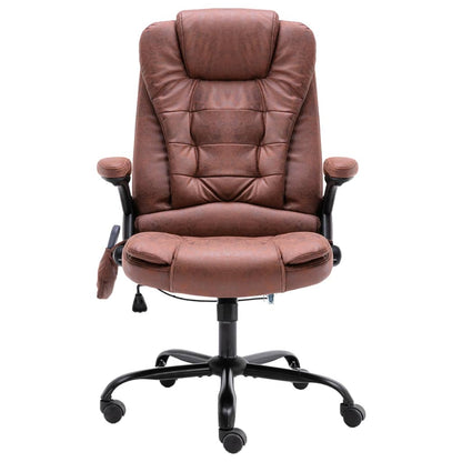 Massage office chair imitation suede light brown