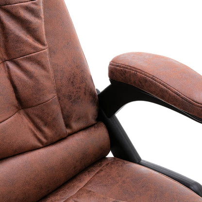 Massage office chair imitation suede light brown