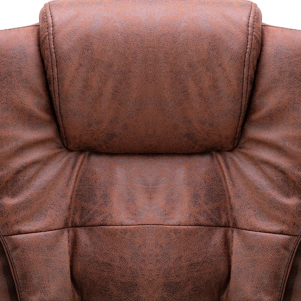Massage office chair imitation suede light brown