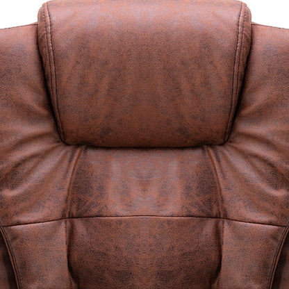 Massage office chair imitation suede light brown