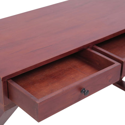 Computer desk 115x47x77 cm solid mahogany wood brown
