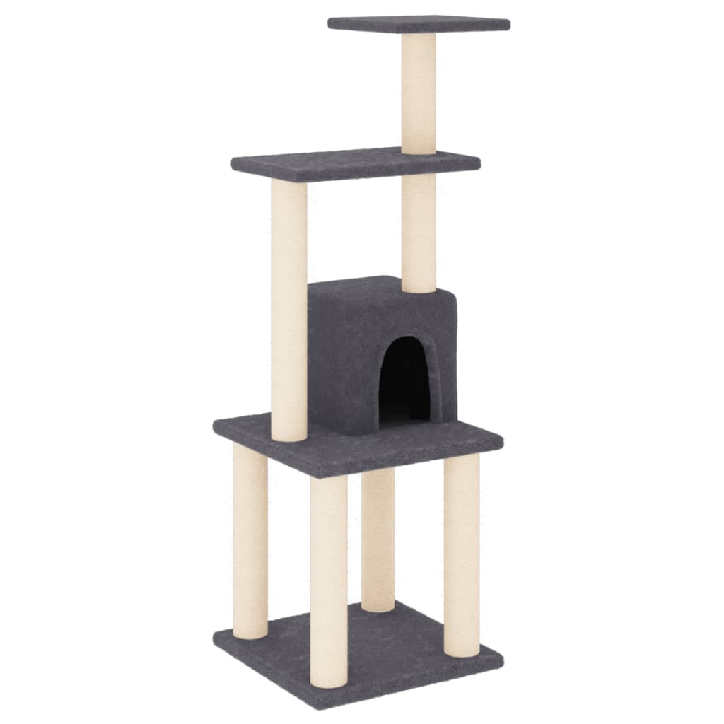 Cat scratching post with sisal scratching posts 105 cm dark gray