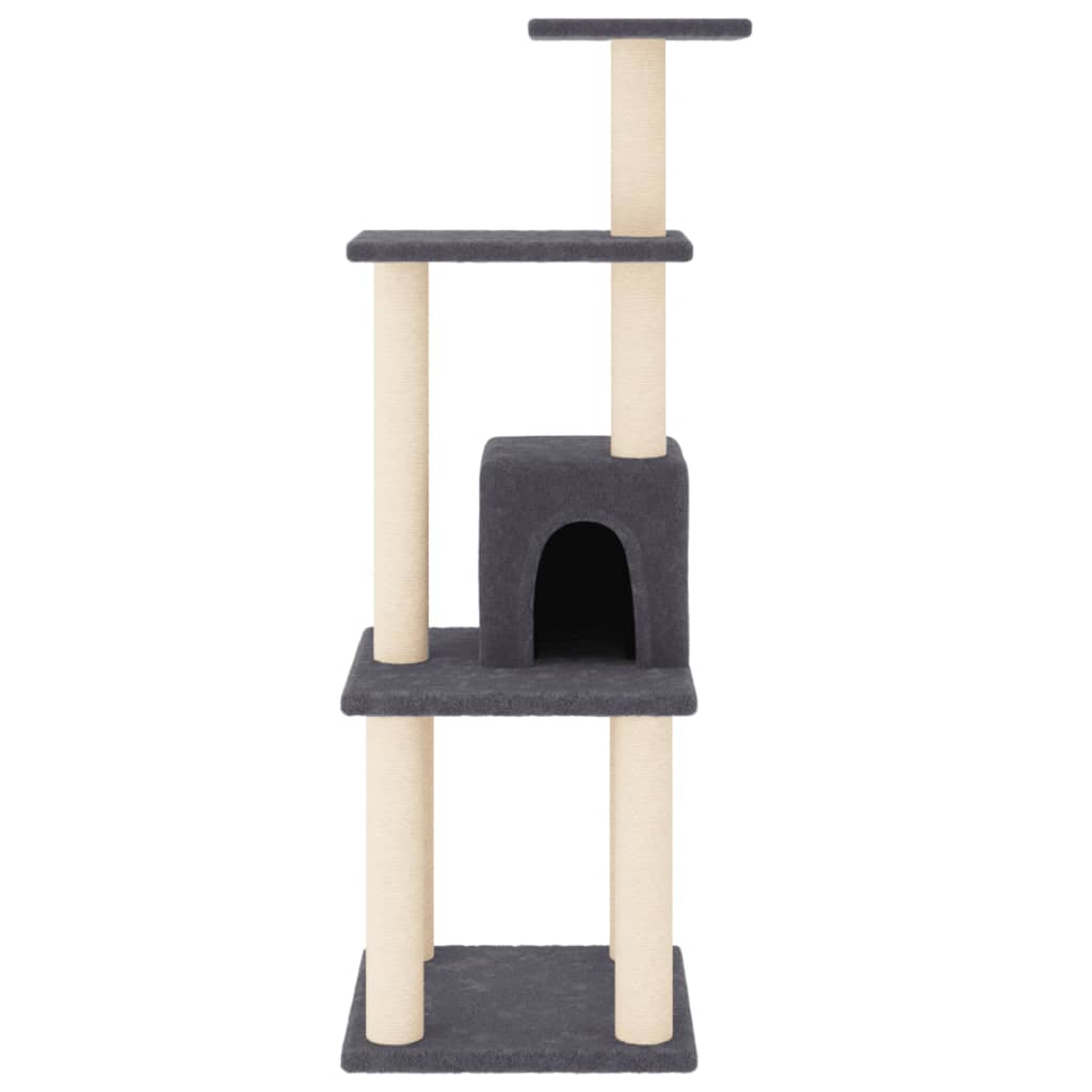 Cat scratching post with sisal scratching posts 105 cm dark gray