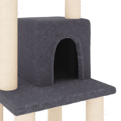 Cat scratching post with sisal scratching posts 105 cm dark gray