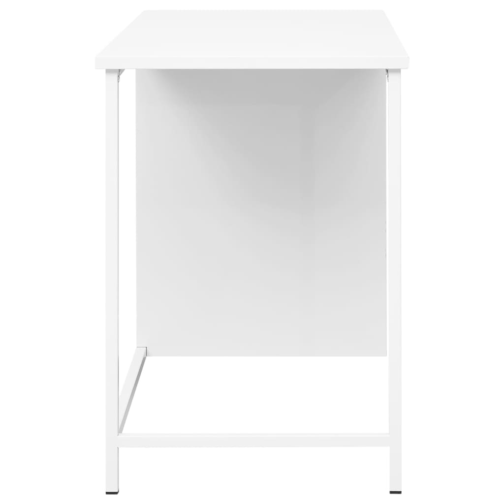 Industrial desk with drawers 105x52x75 cm steel white