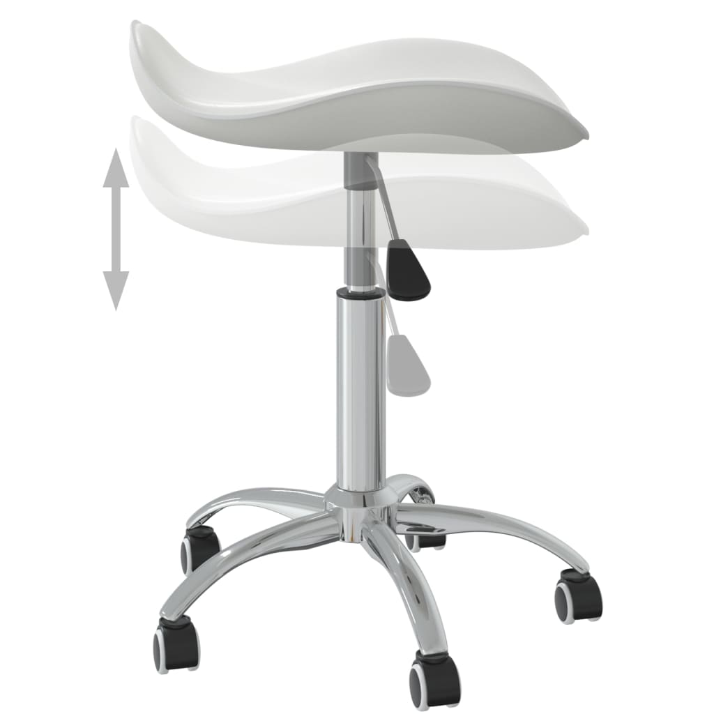 Office chair artificial leather white