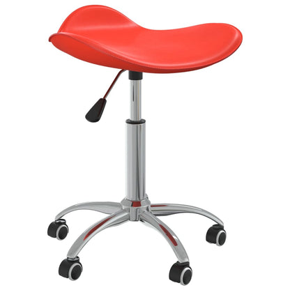 Office chair artificial leather red