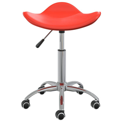 Office chair artificial leather red