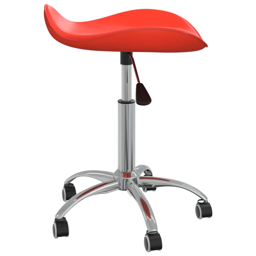 Office chair artificial leather red