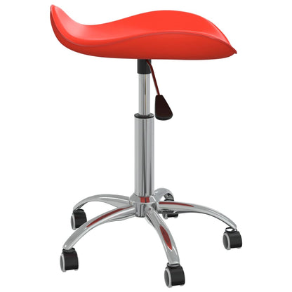 Office chair artificial leather red
