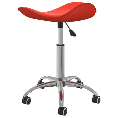 Office chair artificial leather red