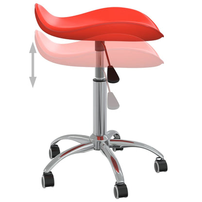 Office chair artificial leather red