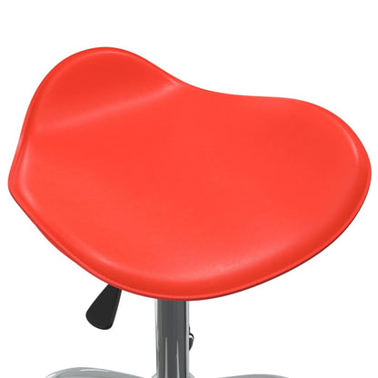 Office chair artificial leather red
